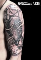 フクロウ.砂時計