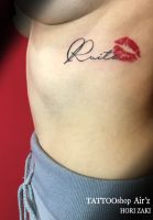 リップ＆英文GirlsTATTOO